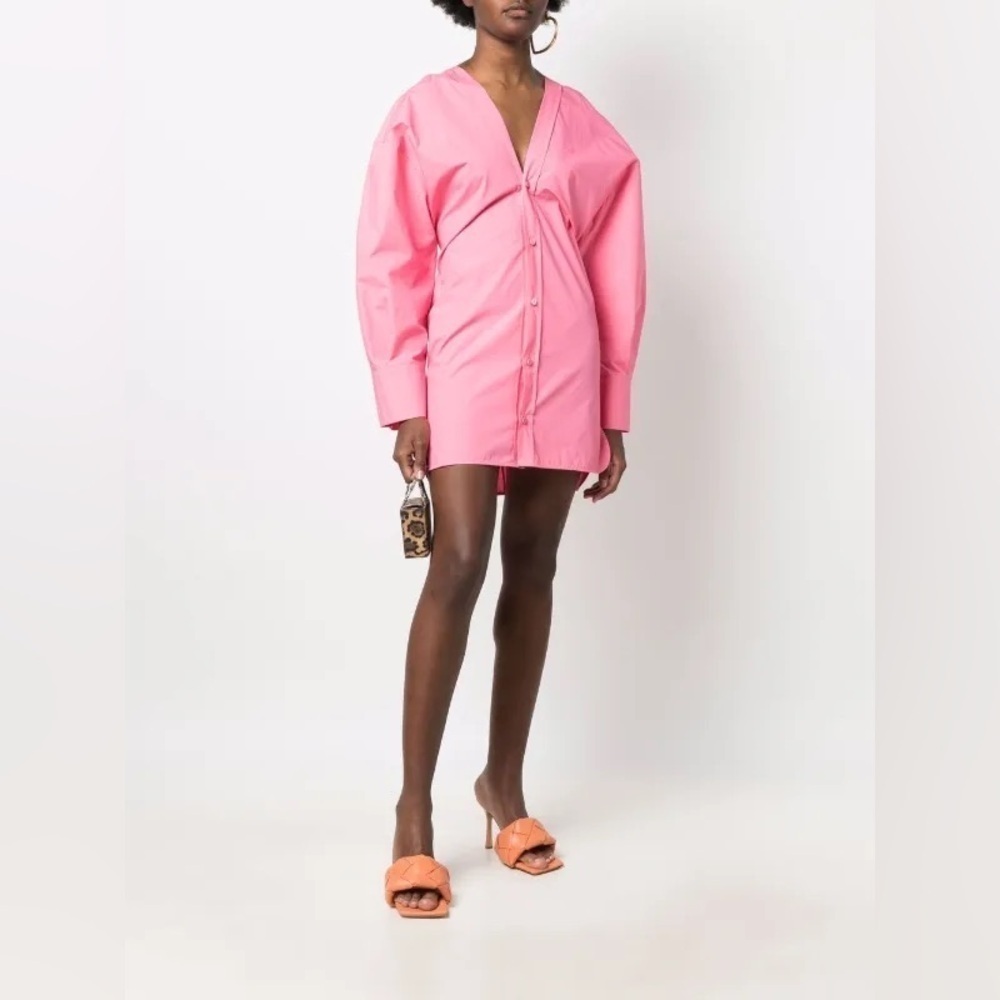 THE ATTICO Lala V-Neck Mini Dress